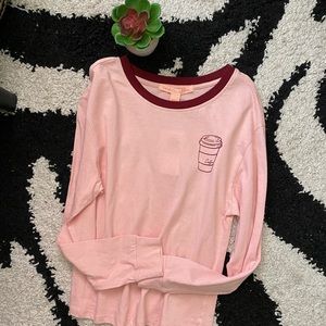NWT Coffee Long Sleeve Graphic Tee XS